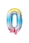 0 Rakam Rengarenk Folyo Balon 100 cm (40 inch)