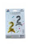 2 Rakam Ayaklı Gold Folyo Balon 80 cm (32 inch)