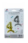 4 Rakam Ayaklı Gold Folyo Balon 80 cm (32 inch)