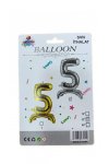 5 Rakam Ayaklı Gold Folyo Balon 80 cm (32 inch)