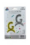 G Harf Ayaklı Gold Folyo Balon 80 cm (32 inch)