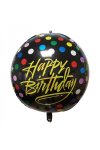 Küre Baskılı Happy Birthday  Folyo Balon