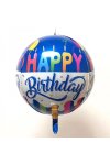 Küre Baskılı Happy Birthday  Folyo Balon