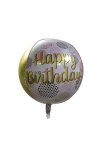 Küre Baskılı Happy Birthday  Folyo Balon