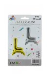 L Harf Ayaklı Gold Folyo Balon 80 cm (32 inch)