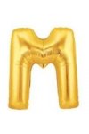 M Harf Gold Folyo Balon 100 cm (40 inch)