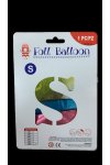 S Harf Rengarenk Folyo Balon 100 cm (40 inch)