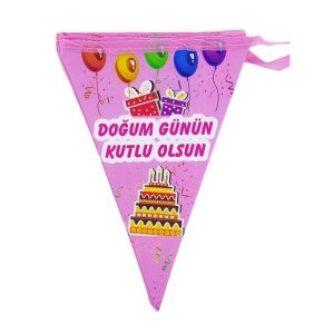 Doğum Günün Kutlu Olsun Yazılı Flama 10 lu