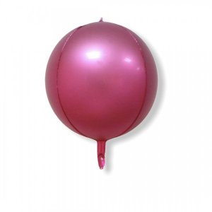 Küre Koyu Pembe Hologram Folyo Balon