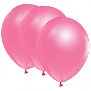 Metalik Balon Pembe 10 Adet