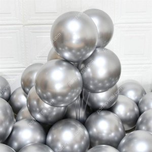 Metalik Gümüş Krom Balon 16 inch 6 lı